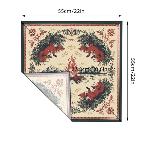 Head Scarf Hair Neck Scarves for Women Fashion Silk Satin Purse Bag Scarfs Handbags Bandana Neckerchief - color: Forest Fox Beige