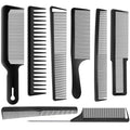 SALONSILK Hair Comb for Men & Women, 8PCS Professional Styling Combs for Wet Curly Natural Hair Detangling Parting Teasing Styling & Cutting - color: Hair Cutting Black