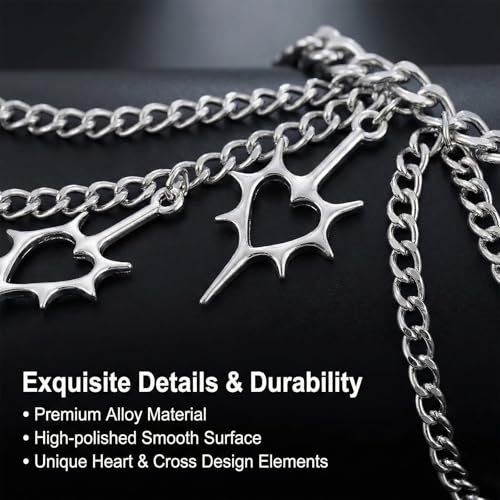 Star Waist Chain Belt for Women Punk Gothic Crossover Body Belly Chains Tassel Adjustable Metal Plus Size Waist Chain Fashion Decorative Accessories for Jeans Dresses Girls Gifts