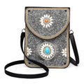 Small Crossbody Bags for Women Designer Cell Phone Bag Boho Shoulder Wallet Purse - color: Silver Gypsy