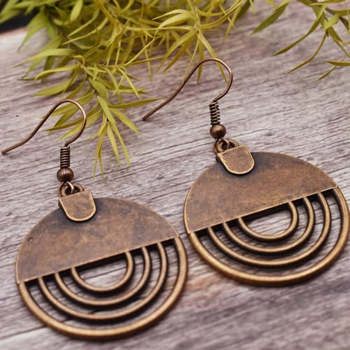 Boho Earrings, Statement Earrings, Teardrop Sunflower Earrings, Dangle Ethnic Earrings for Women, Handmade Bohemian Trendy Boho Vintage Jewelry - style: Boho