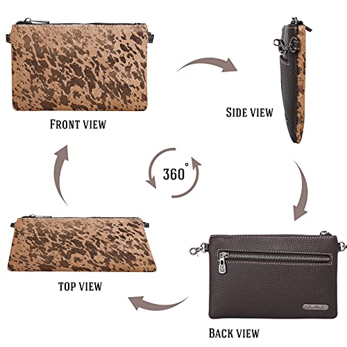 Montana West Western Purse for Women Crossbody Bag Wristlet Clutch Purse - color: Coffee4
