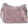 KITEVIUN Crossbody Bags for Women Trendy, Vegan Leather Medium Butterfly Hobo Purse, Women's Shoulder Handbags - color: 05-purple