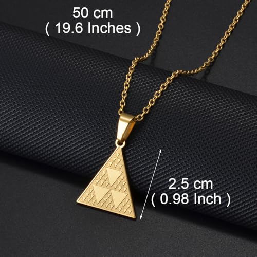 Pintadera Canaria Spain Traditional Ethnic Symbols Pendant Necklaces For Woman Jewelry - color: Gold Color 3