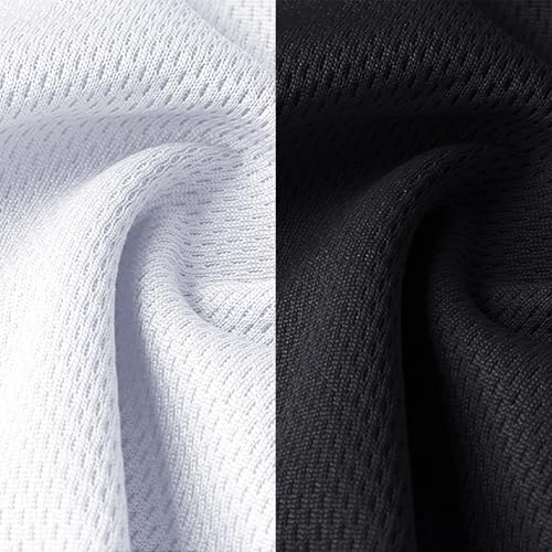 PURFUN Men Women Breathable Cycling Bandana Headscarf Adjustable Sweat Wicking Quick Dry Mesh Head Scarf Wrap Liner Skull Cap - color: 2pcs/White+black