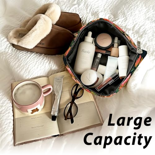 Retro Cat Makeup Bag, Kitty Cosmetic Zipper Travel Toiletry Bag for Traveling Women, Cute Black Cat Gifts for Women & Teen Girls, Cats Gifts Lovers - color: 02-Cat(09)