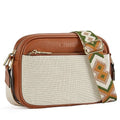BOSTANTEN Quilted Crossbody Bags for Women Vegan Leather Purses Shoulder Handbags with Wide Strap - color: Pattern&brown