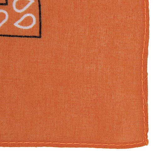 Burnt Orange Paisley Bandana - Single Piece 22x22