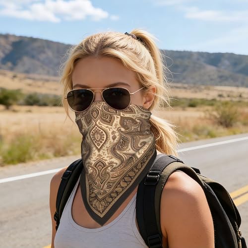 Head Scarf Hair Neck Scarves for Women Fashion Silk Satin Purse Bag Scarfs Handbags Bandana Neckerchief - color: Brown Paisley