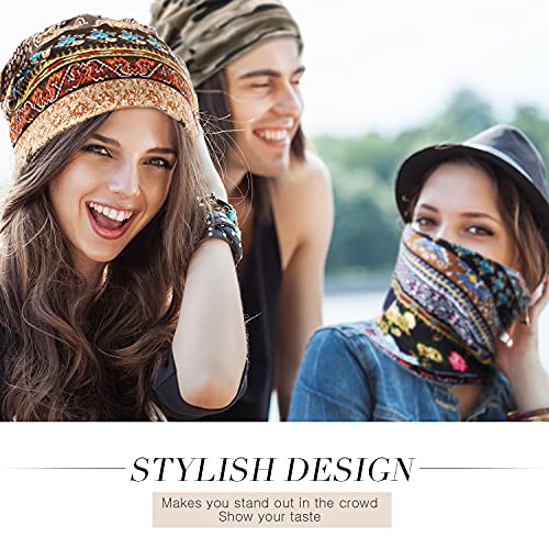 SATINIOR 5 Pieces Women's Slouchy Beanie Chemo Hat Stretch Cancer Head Wraps Sleep Head Scarf for Cancer Patient - color: Multicolor, style: Chic Style