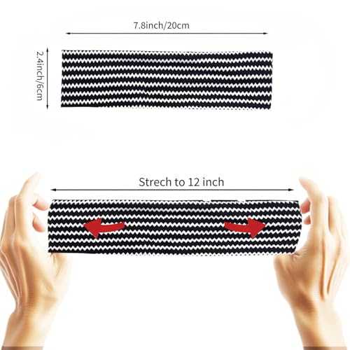 6 Pcs Anti-Slip Elastic Headbands for Women Soft Fabric Yoga Sweatbands with Floral Heart Print Stretchy, Sweat-Absorbent and Lightweight for Fitness, Running and Daily Wear - color: Headbands Color- Stylish Cheetah Print Set