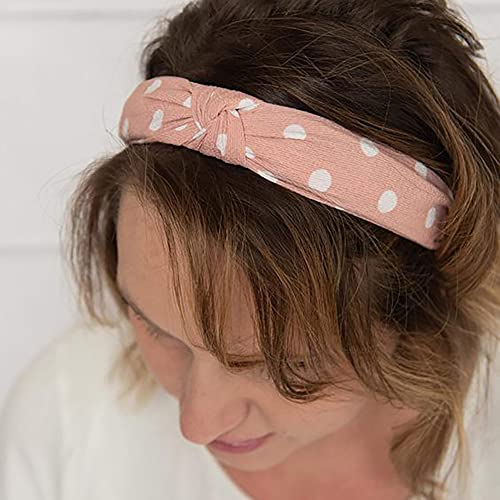 DRESHOW 8 Pack Knotted Headbands for Women Wide Turban Headband Yoga Exercise Ribbing Hair Hoop Hair Bands Accessories - color: 8 Pack Chiffon Printing C