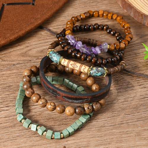 Bohemian Mix Bead Multi Layer Versatile Statement Bracelets Boho Stackable Beaded Strand Stretch Bangles Bracelets Sparkly Crystal Tassel Charm Jewelry Gift - style: Purple