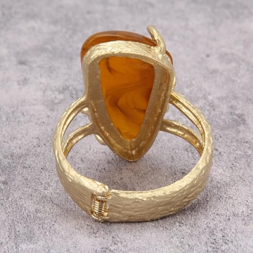 Chunky Gold Bracelet Trendy Gold Cuff Bracelets for Women Statement Silver Arm Cuffs Bangles Arm Punk Jewelry Accessories - style: Gold Chucky Bracelets