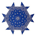 6 Pack 12 Pack Bandanas 2 Sides Printed 22inch Unisex Cowboy Kerchiefs - color: Blue Grey-6 Pack