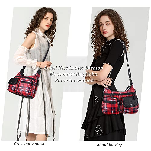 Angel Kiss Crossbody Bags for Women, Ladies Shoulder Handbags and Purses Medium Faux Leather Pocketbooks | Ladies - color: 1red/Black