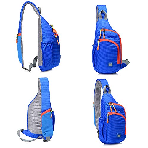 Peicees Small Sling Backpack Waterproof Unisex Shoulder Bag Chest Crossbody Daypack - color: Black, size: Small