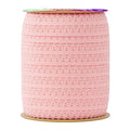 Mandala Crafts Pink Stretch Lace Soft Elastic Trim Roll - 55 Yards 1 Inch Wide Stretchy Frilly Picot Ribbon for Sewing Lingerie, Headbands, Underwear, and Crafts - color: Pink
