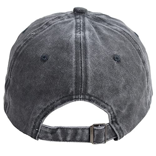 HHNLB Beach Hair Don’t Care Hat, Washed Cotton Adjustable Embroidered Baseball Cap - color: Embroidered Black