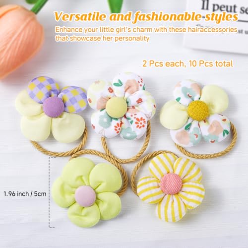 400 Pcs Baby Girls Hair Accessories Set,Baby Girls Hair Ties,Flower Bows Rubber Bands,Hair-friendly Hair Clip,Soft Elastic Hair Bands,Claw Clip(Yellow) - color: Yellow
