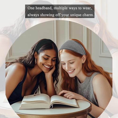 Sefiinh Headbands For Women Headband Elastic Soft Head Bands For Women's Hair Accessories Womens Fashion Yoga Workout Running Fabric Hair Band 6 Pcs - color: Brown Set