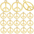 BronaGrand Sign Pendant Charms Alloy Peace Symbol Charms Peace Sign Beads Pendants Jewelry Charms Craft Supplies for DIY Necklace Bracelet Jewelry Making Accessory - color: Golden