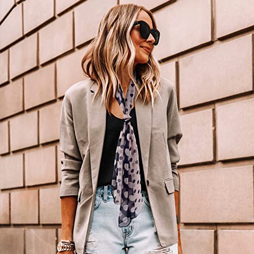 E-Clover Unique Fashion Women's Scarf Chiffon Sheer Scarves for Women Lightweight - color: Polka Dot-purplepink