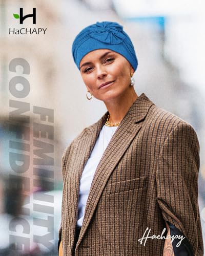 Chemo Headwear for Women Cancer Patients Lightweight Head Coverings for Hair Loss Seasonal - color: Blue