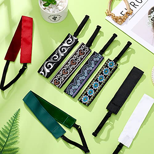 Sintege 8 Pcs Woman Elastic Headband Adjustable Non Slip Velvet Lined Headbands Solid Color Boho Hair Bands for Women Sport Yoga Work Makeup Stylish Hairband(Classic Style) - color: Classic Style