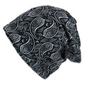 KAKU NANU Women Turban Chemo Beanies Pre Tied Caps Baggy Slouchy Headwear Sleep Scarf - color: Black