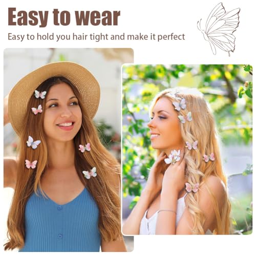 18Pcs Rhinestone Butterfly Hair Clips for Teens Women, Y2K Glitter Hair Jaw Clips, Cute Headwear Gifts for Wedding and Back to School - color: Bight Style