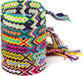 LOVEINUSA 8PCS Woven Friendship Bracelet, Nepal Style Woven Bracelets Braided Friendship Bracelets for Kids Girls Women and Teens Handmade Favor End of Year Gifts