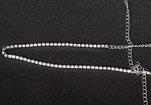 Gold Snake Leg Chain Jewelry for Women Sexy Thigh Chain for Women Boho Body Chain for Beach Summer Holiday - style: Gold Crystal