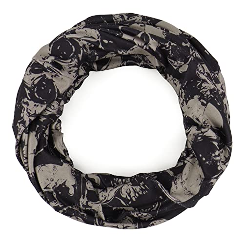 KAKU NANU Women Turban Chemo Beanies Pre Tied Caps Baggy Slouchy Headwear Sleep Scarf - color: Skulls
