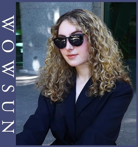 WOWSUN Retro Polarized Sunglasses Womens Trendy Round Classic Glasses - color: 3 Pack: Black+yellow Leopard + Khaki