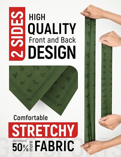 GOT Sports UPF 50+ Cooling Bandana for Men & Women - Thermoregulation, Moisture-Wicking, Sun Protection Bandana Neck Wraps - color: Olive Green Origami