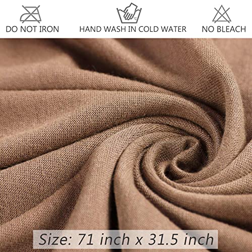 Head Wraps for Black Women African Head Wrap Lightweight for Women Long Plain Turban Hair Scarf Scarves - color: 4 Pcs-black,camel,wine Red,white