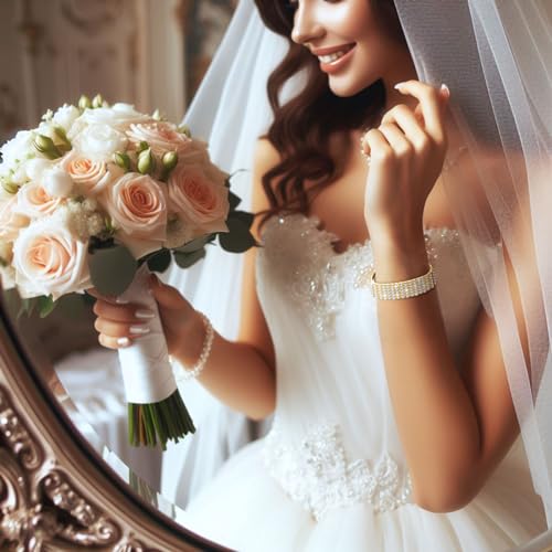 Kucheed Rhinestone Stretch Bracelets, Twinkle Diamond Tennis Bangle, Silver Crystal Sparkling Bridal Stackable Bracelet Jewelry, Bling Shining Wedding Party Elastic Band Bracelet for Women - color: Gold - 5 Rows