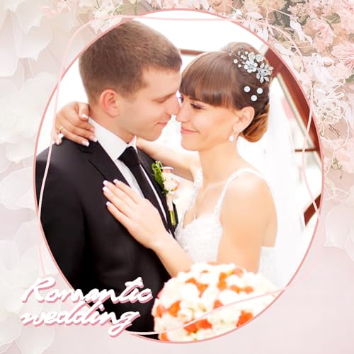 inSowni 20 Pieces Rhinestone Pearl Bridal Wedding Party Prom White Flower Hair Side Combs Slides +U-shaped Floral Hair Pins+Twist Spiral Pearl Hairpins Headpieces for Brides Bridesmaids Girls Women - color: Pure White