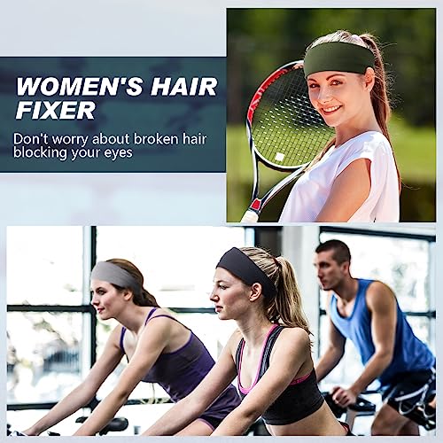 18 Pcs Sports Sweatbands for Men Women Camo Headbands Workout Non Slip Headbands Breathable Head Band Fitness Stretchy Unisex Hairband for Yoga Running Cycling Ball - color: Bright Colors