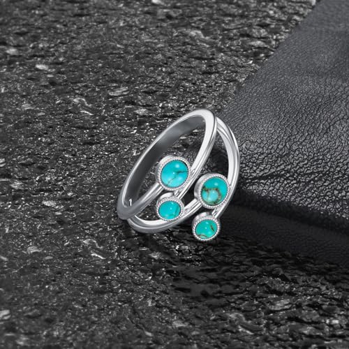Turquoise Rings 925 Sterling Silver Real Turquoise Ring Natural Turquoise Ring Vintage Handmade Turquoise Jewelry Turquoise Stone Ring Gift for Women