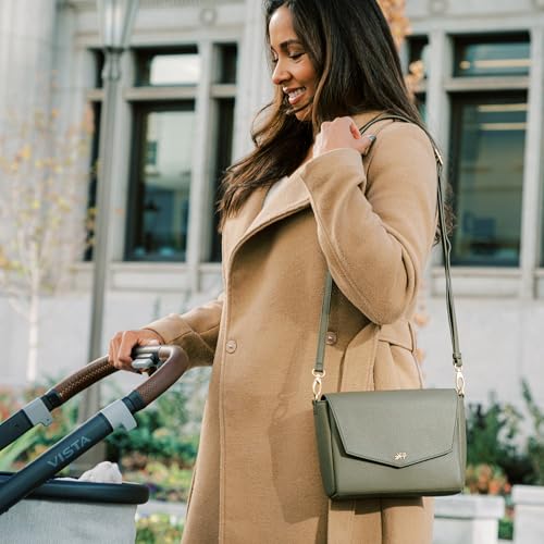 Freshly Picked Classic Crossbody Bag for Women - Stylish Handbag and Crossbody Purse Made with Premium Vegan Leather - color: Sage