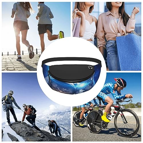 Space Cat Fashion Casual Fanny Pack Waist Bag Men Women Adjustable Belt Waist Bag For Travel Hiking Cycling Running Festival Carnival - color: Black10