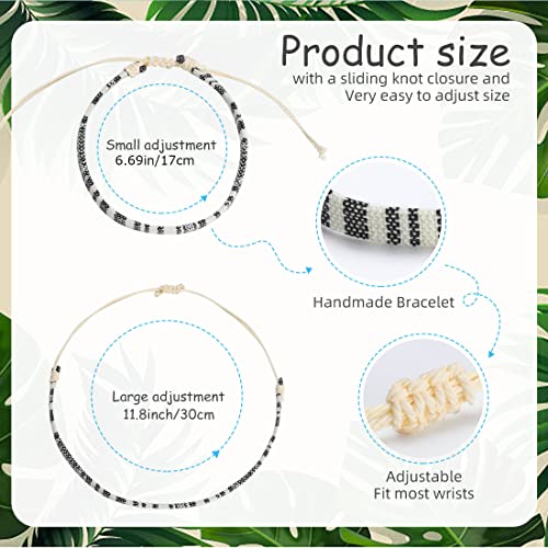 Beach Bracelet Set for Men and Women, Surfer Men Bracelet, Braided Boho Summer Bracelets Adjustable Men's Bracelet Handmade Women Bracelet String Rope Ankle Bracelets Birthday Gift - style: Bohemian