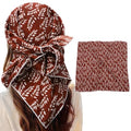 Bandanas for Women Men 21"x21" Floral Headband Scarf Versatile Hair Bandana Square Head Scarf - color: Terracotta Floral