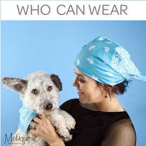 Motique Accessories 22 Inch Cotton Paisley Bandana - color: Dark Orange
