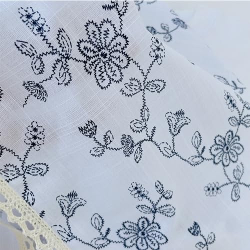 Soft Cotton Like Lace Bandana Headband, Head Wrap, Protective Coverage, Hair Neck Scarf for Women 24 x 24 inch - color: Cas010 - Sewing Flower W