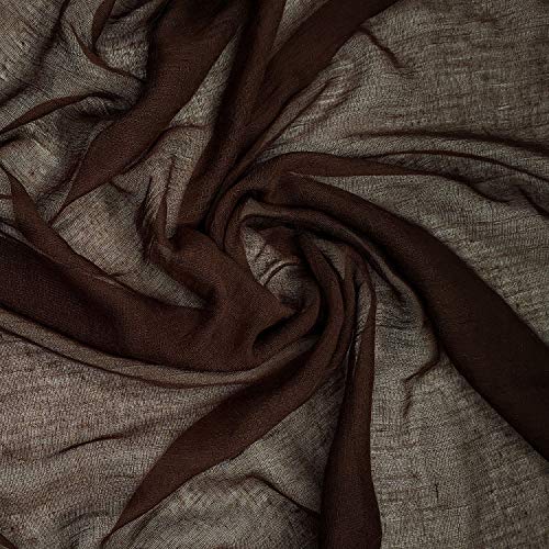 woogwin Women's Cotton Scarves Lady Light Soft Fashion Solid Scarf Wrap Shawl - color: Coffee