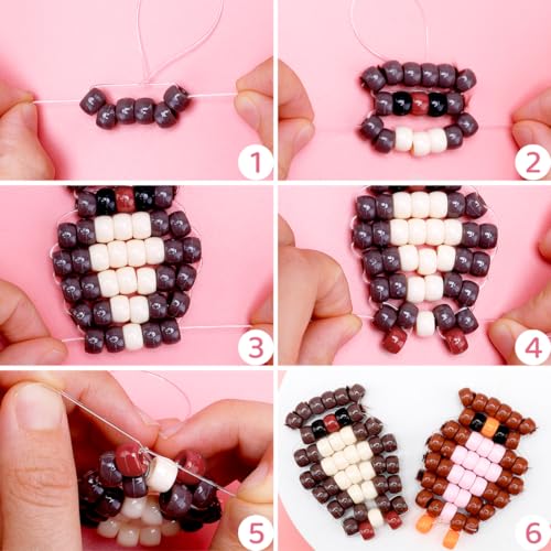 Praisebank Pony Beads, 4000pcs Pony Beads, Earth-Tone Color Beads, Beads for Jewelry Making, Beads for Crafts, Hair Beads, Beads for Hair Braids. - color: Earth tone colors
