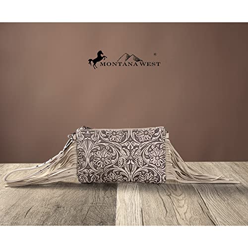 Montana West Western Purse for Women Crossbody Bag Wristlet Clutch Purse - color: A3 Khaki